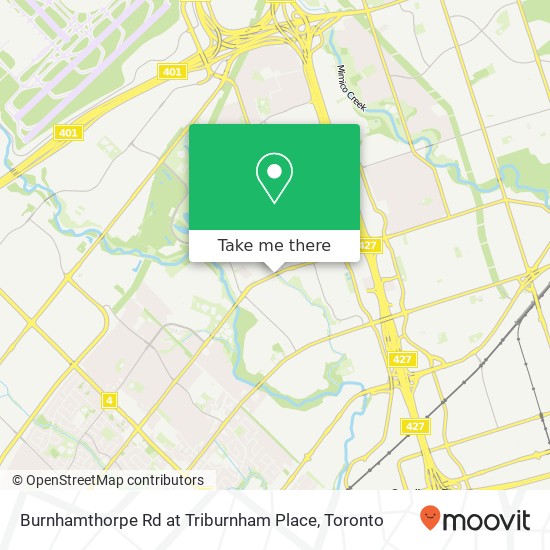 Burnhamthorpe Rd at Triburnham Place map