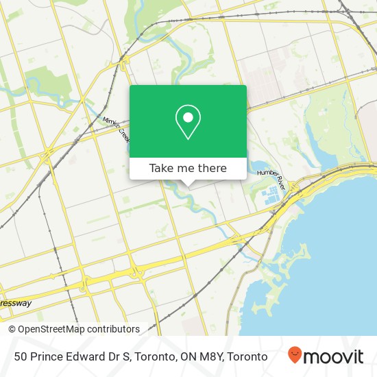 50 Prince Edward Dr S, Toronto, ON M8Y map