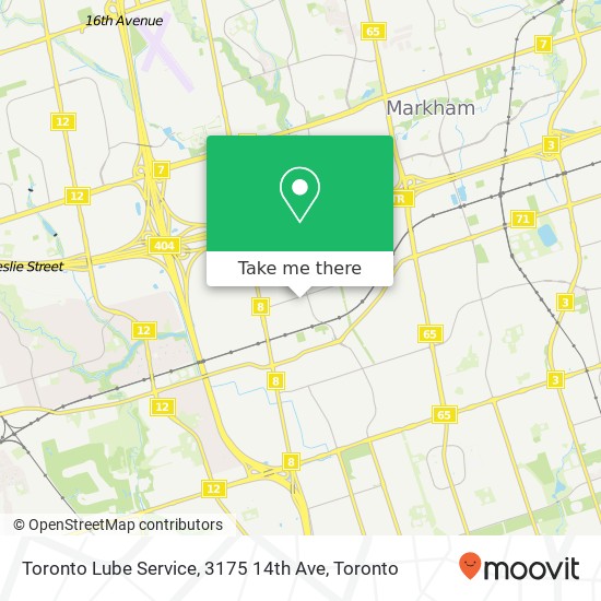 Toronto Lube Service, 3175 14th Ave map