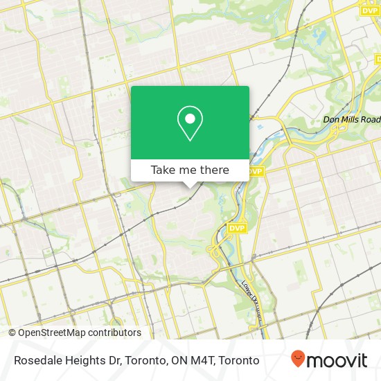 Rosedale Heights Dr, Toronto, ON M4T plan