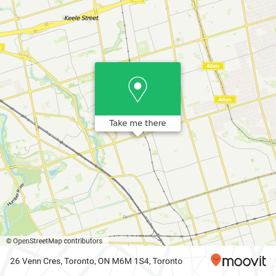 26 Venn Cres, Toronto, ON M6M 1S4 map