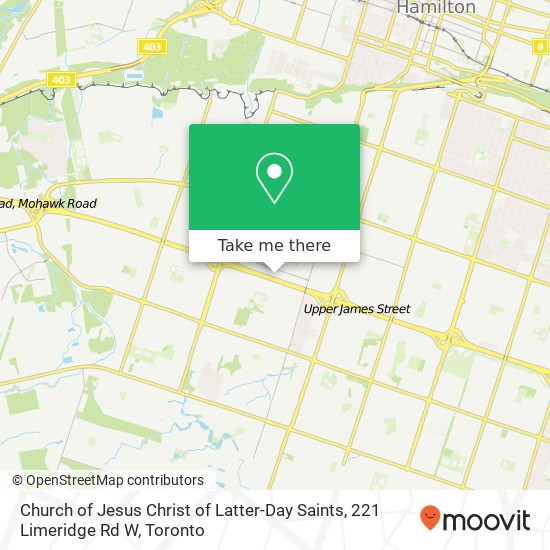 Church of Jesus Christ of Latter-Day Saints, 221 Limeridge Rd W map