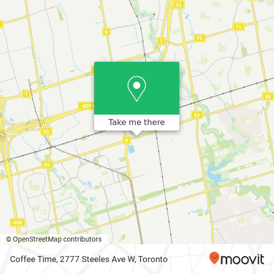 Coffee Time, 2777 Steeles Ave W map