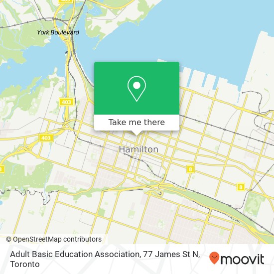 Adult Basic Education Association, 77 James St N map