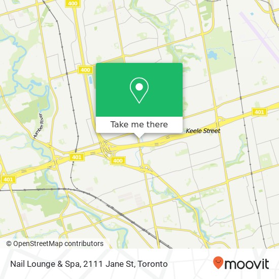 Nail Lounge & Spa, 2111 Jane St map