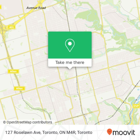 127 Roselawn Ave, Toronto, ON M4R map