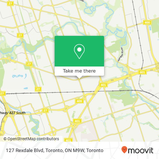 127 Rexdale Blvd, Toronto, ON M9W map