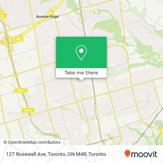 127 Rosewell Ave, Toronto, ON M4R map