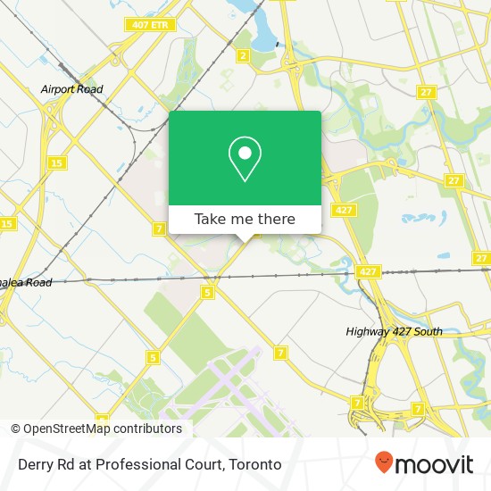 Derry Rd at Professional Court map