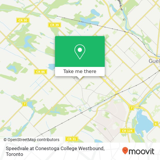 Speedvale at Conestoga College Westbound plan