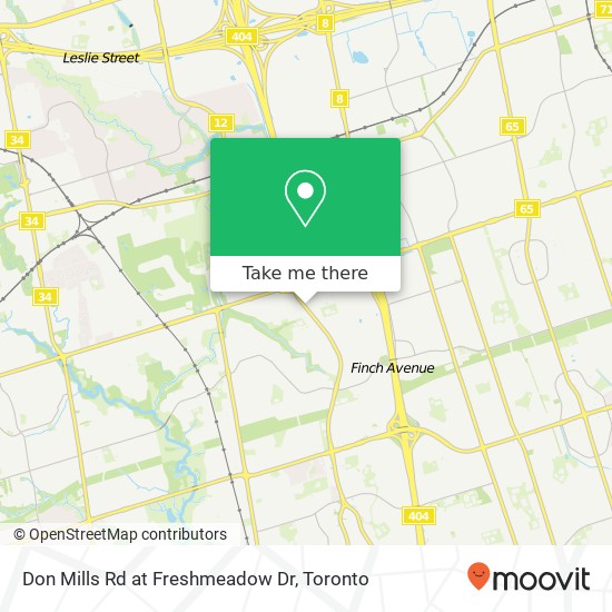 Don Mills Rd at Freshmeadow Dr map
