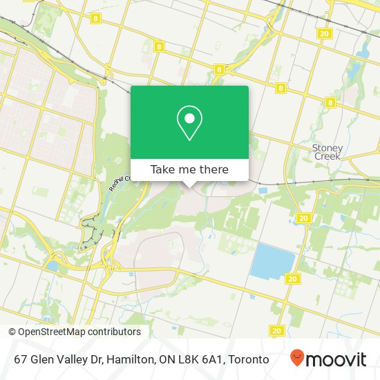 67 Glen Valley Dr, Hamilton, ON L8K 6A1 map