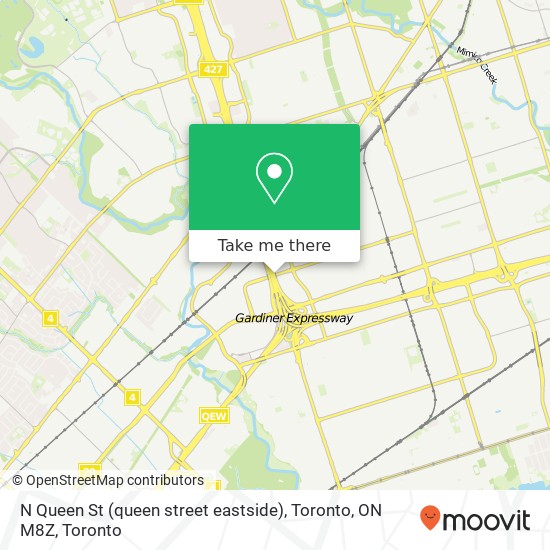 N Queen St (queen street eastside), Toronto, ON M8Z plan