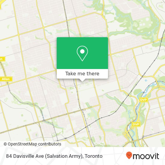 84 Davisville Ave (Salvation Army) map