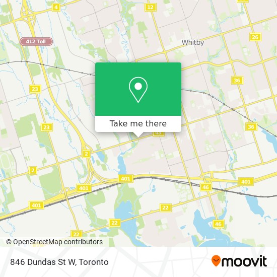 846 Dundas St W map