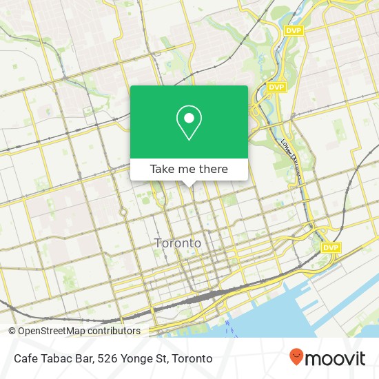 Cafe Tabac Bar, 526 Yonge St plan