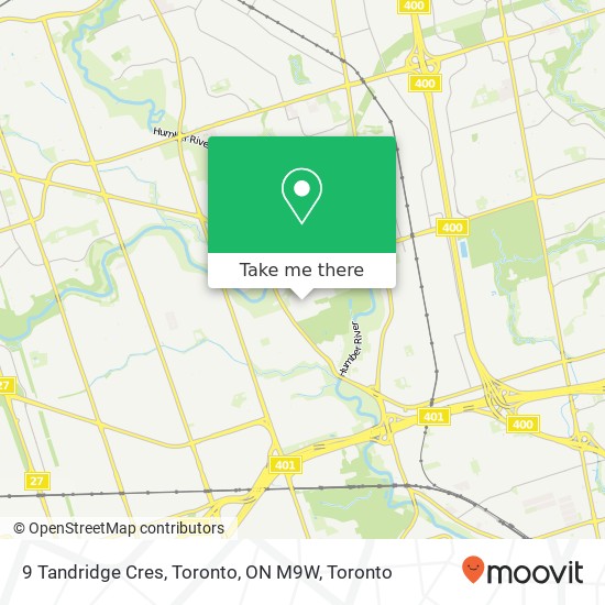 9 Tandridge Cres, Toronto, ON M9W map