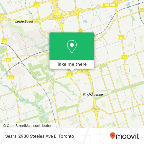 Sears, 2900 Steeles Ave E map