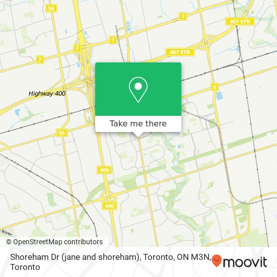 Shoreham Dr (jane and shoreham), Toronto, ON M3N map