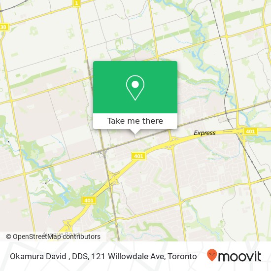 Okamura David , DDS, 121 Willowdale Ave plan