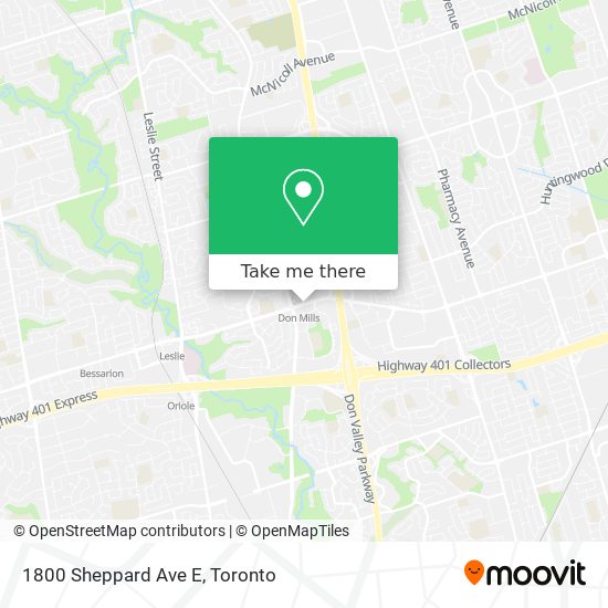 1800 Sheppard Ave E map