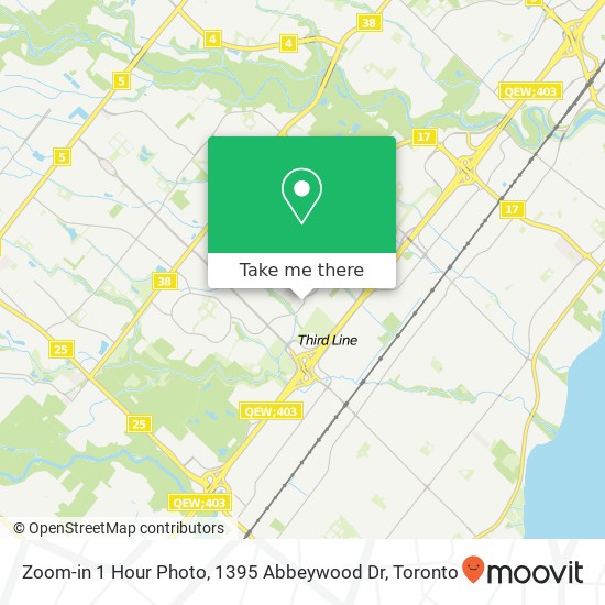 Zoom-in 1 Hour Photo, 1395 Abbeywood Dr map