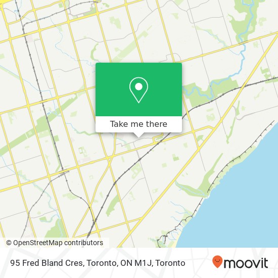 95 Fred Bland Cres, Toronto, ON M1J map