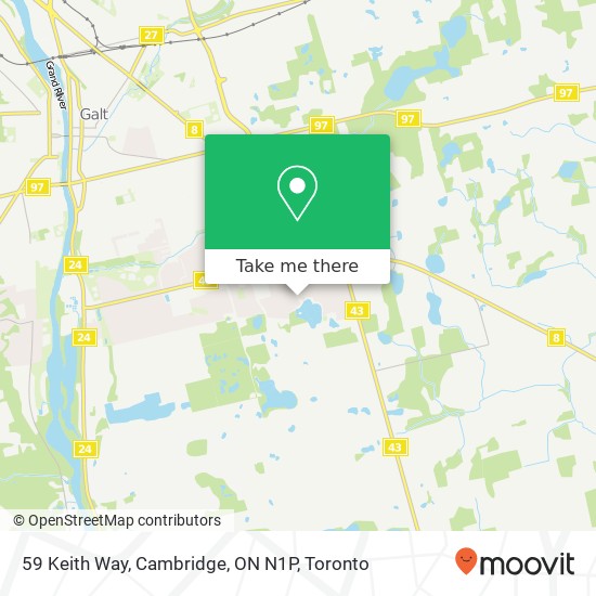 59 Keith Way, Cambridge, ON N1P map