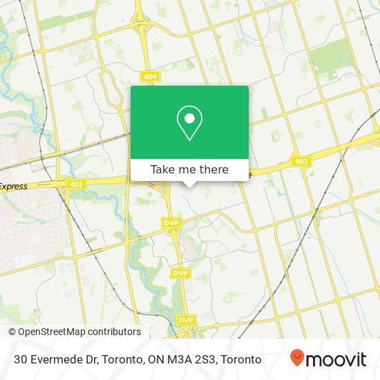 30 Evermede Dr, Toronto, ON M3A 2S3 map