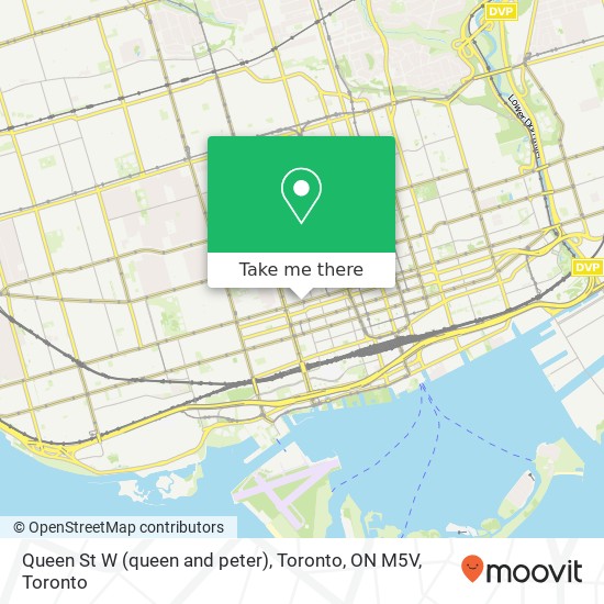 Queen St W (queen and peter), Toronto, ON M5V map