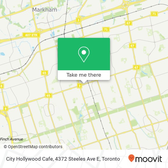 City Hollywood Cafe, 4372 Steeles Ave E plan