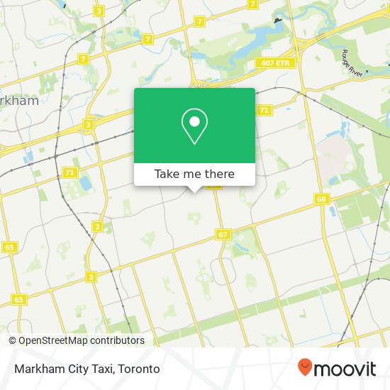 Markham City Taxi map