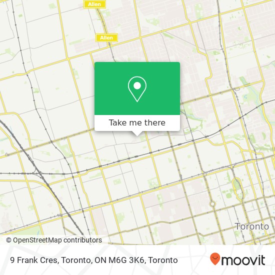 9 Frank Cres, Toronto, ON M6G 3K6 map