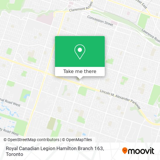 Royal Canadian Legion Hamilton Branch 163 plan