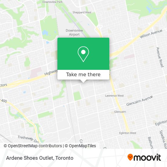 Ardene Shoes Outlet map