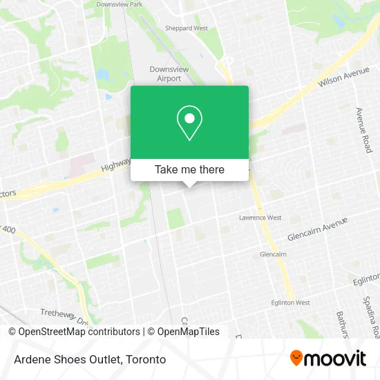 Ardene Shoes Outlet map