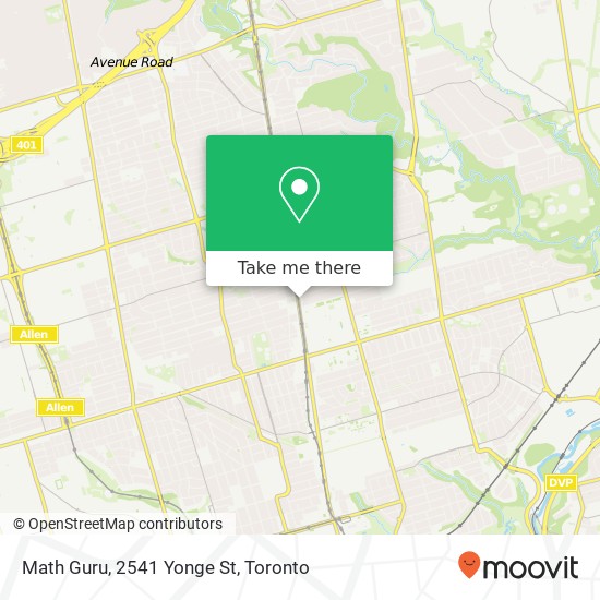 Math Guru, 2541 Yonge St map