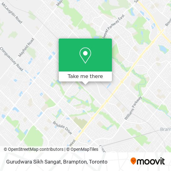 Gurudwara Sikh Sangat, Brampton map