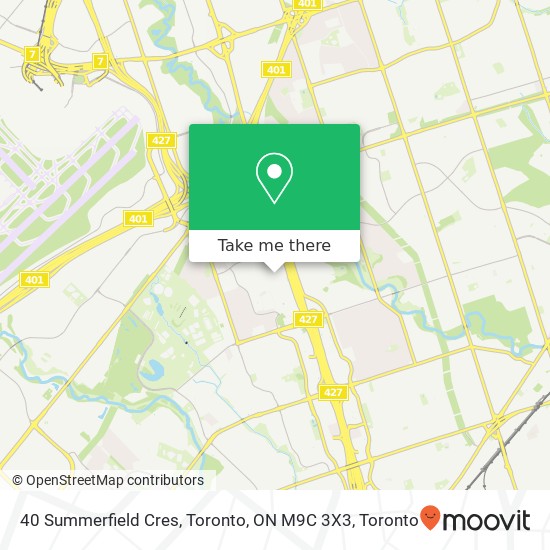 40 Summerfield Cres, Toronto, ON M9C 3X3 map