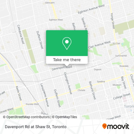 Davenport Rd at Shaw St map