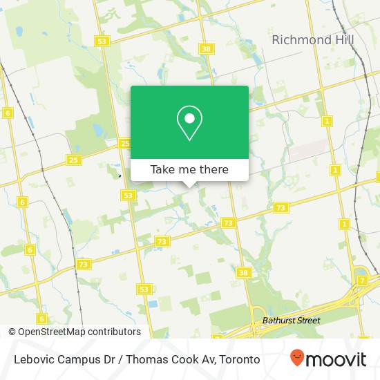 Lebovic Campus Dr / Thomas Cook Av plan