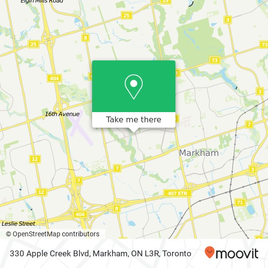 330 Apple Creek Blvd, Markham, ON L3R map