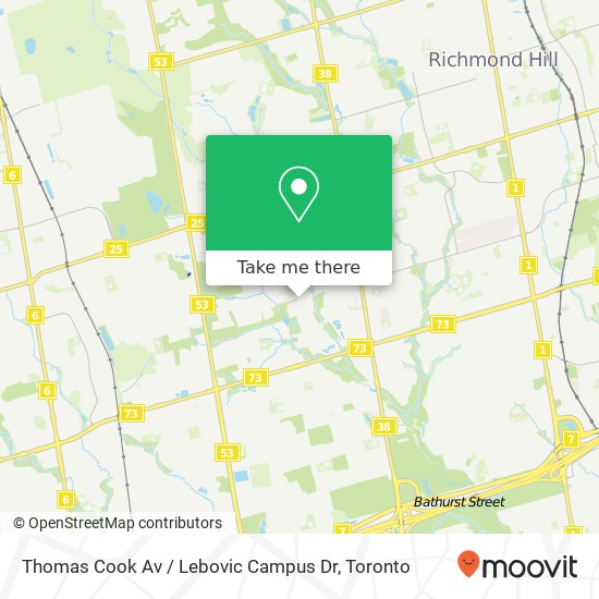 Thomas Cook Av / Lebovic Campus Dr map