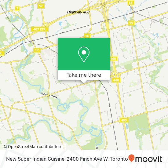 New Super Indian Cuisine, 2400 Finch Ave W map