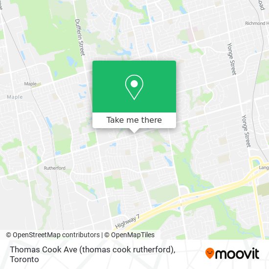 Thomas Cook Ave (thomas cook rutherford) map