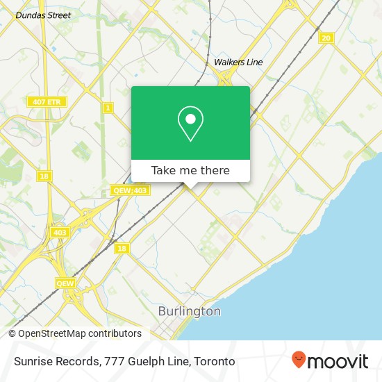 Sunrise Records, 777 Guelph Line map