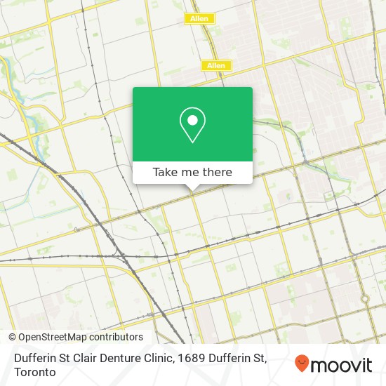 Dufferin St Clair Denture Clinic, 1689 Dufferin St map