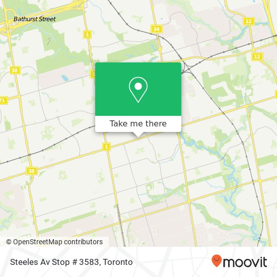 Steeles Av Stop # 3583 map