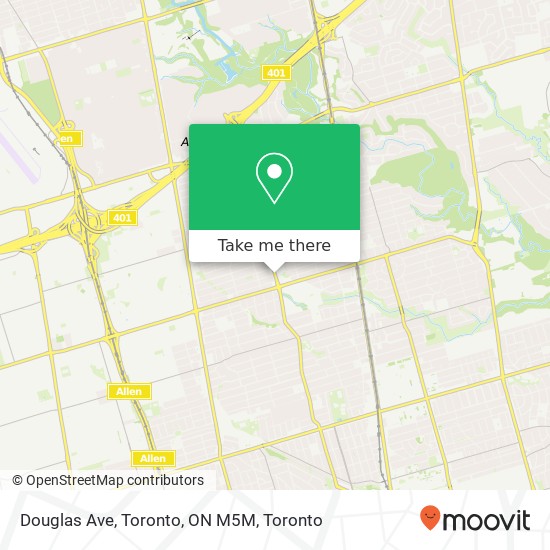 Douglas Ave, Toronto, ON M5M map