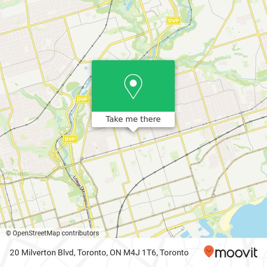 20 Milverton Blvd, Toronto, ON M4J 1T6 map